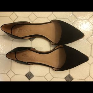 Madewell d’Orsay flat black suede 8